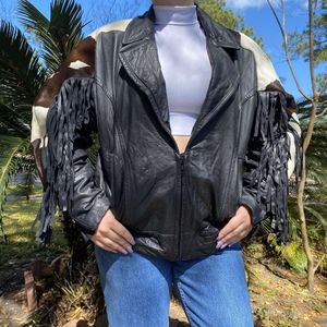 Cow hyde coat